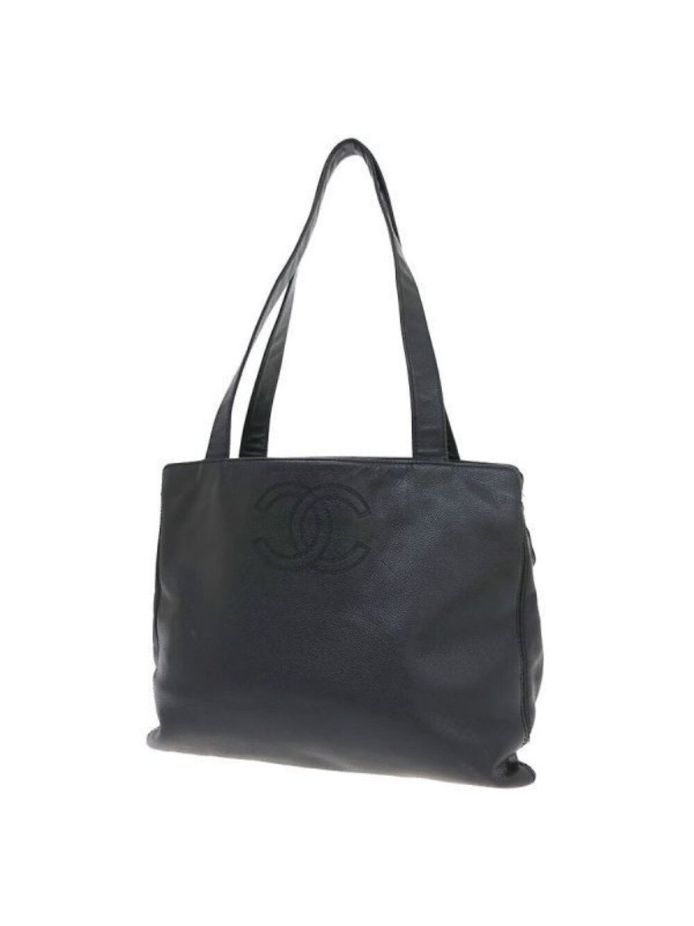 Chanel Caviar CC Logo Tote Bag